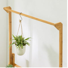 3-Tier Foldable Bamboo Rack Nature Color