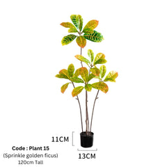 Artificial Sprinkle Golden Ficus 120cm Tall