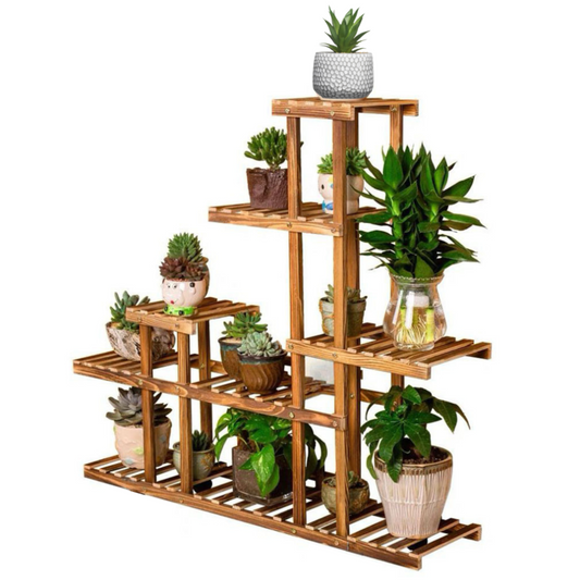 Multi-layer Wooden Plant Rack 95cm Tall