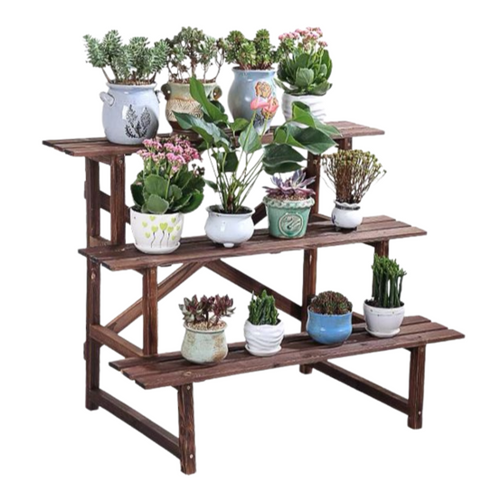 3-Tier Wooden Plant Rack