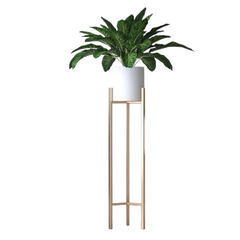 Plant White Pot with Gold Stand 60cm-90cm