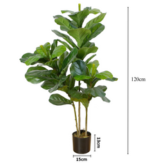 Artificial Fiddle Fig 3stalks 120cm Tall