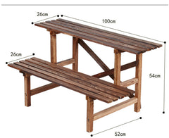 2-Tier Wooden Plant Rack