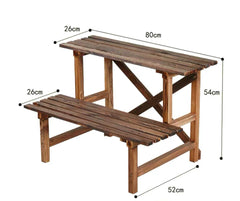 2-Tier Wooden Plant Rack