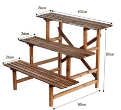 3-Tier Wooden Plant Rack