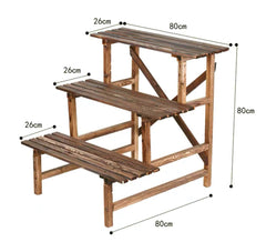 3-Tier Wooden Plant Rack