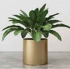 28cm Metal Pot (Black/White/Gold)