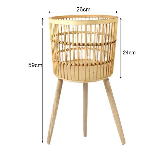 Bamboo Basket With Stand