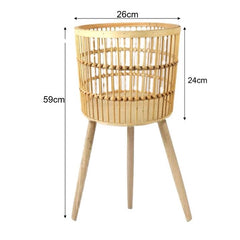 Bamboo Basket With Stand