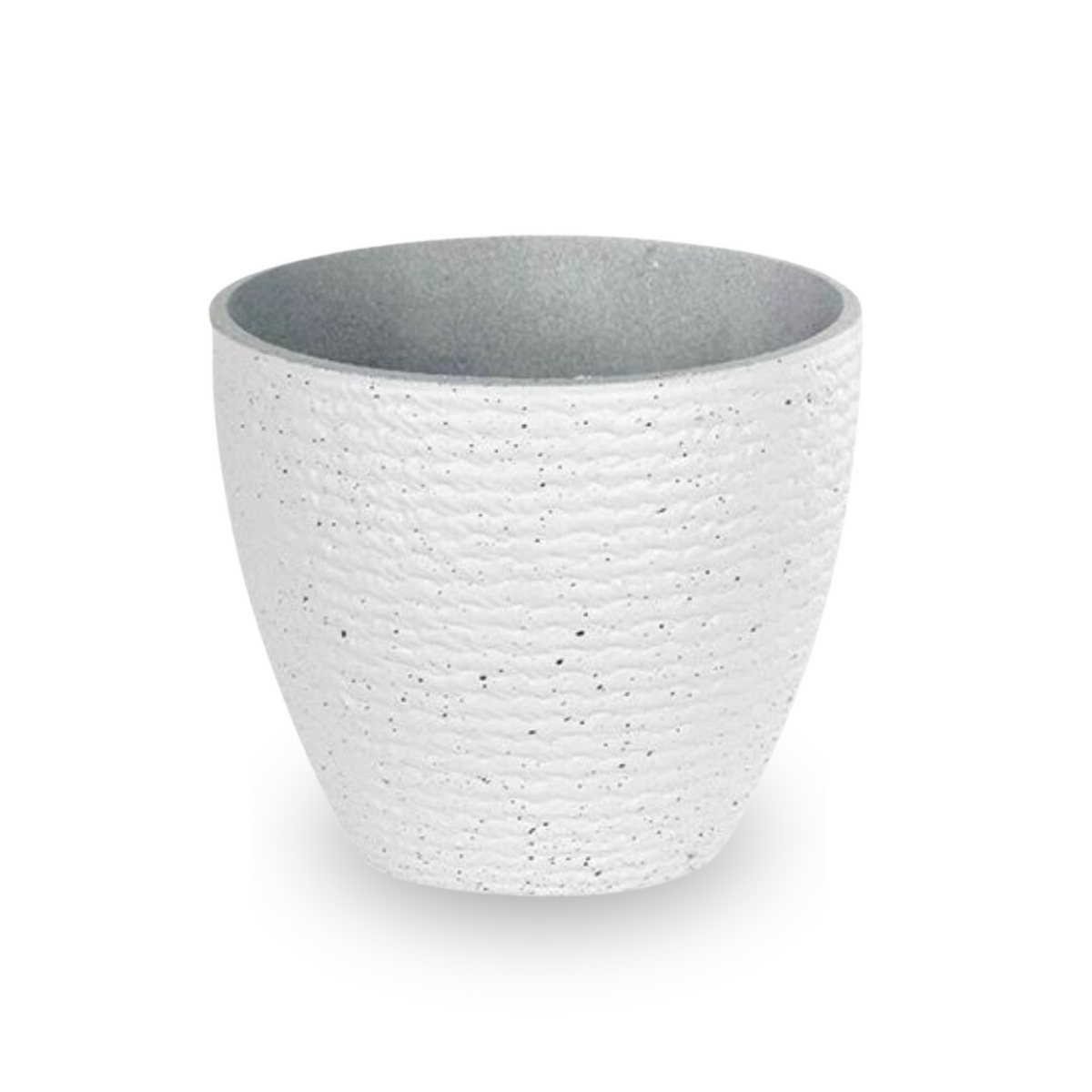 Round Thick Resin Pot (White)