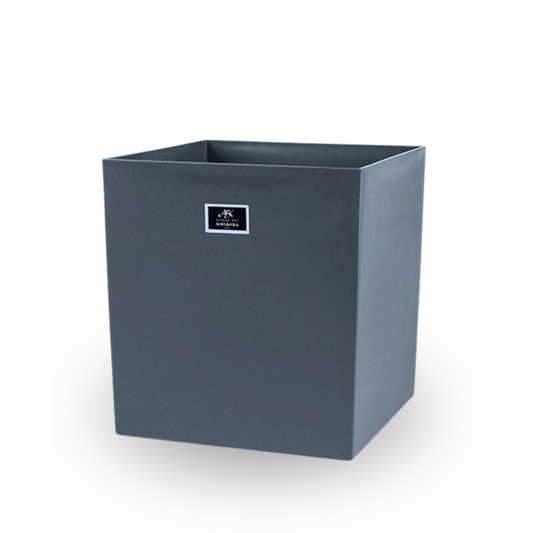 Square Resin Pot - Grey (35cm)