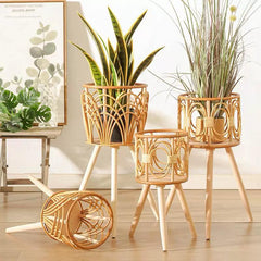 Nordic Bamboo Basket With Stand