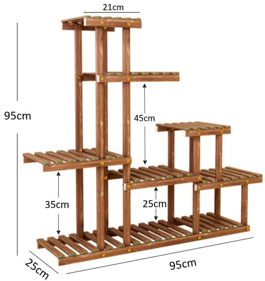 Multi-layer Wooden Plant Rack 95cm Tall