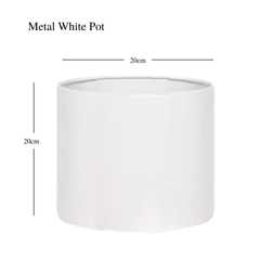 28cm Metal Pot (Black/White/Gold)