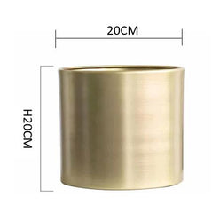 28cm Metal Pot (Black/White/Gold)