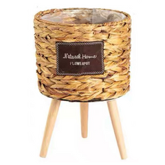 Rattan Reed Basket With Stand