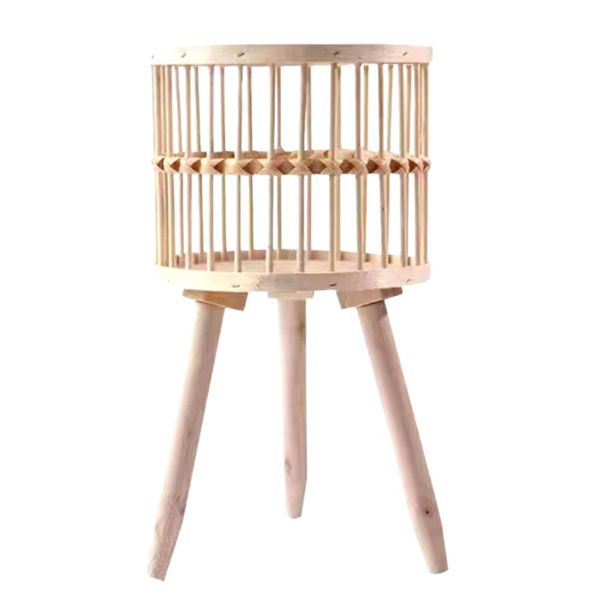 Bamboo Basket With Stand