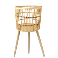 Bamboo Basket With Stand