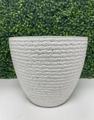 Round Thick Resin Pot (White)