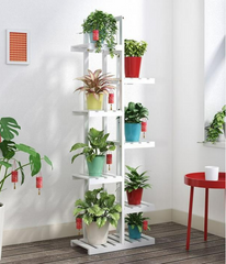 White Wooden Plant Rack 140cm tall