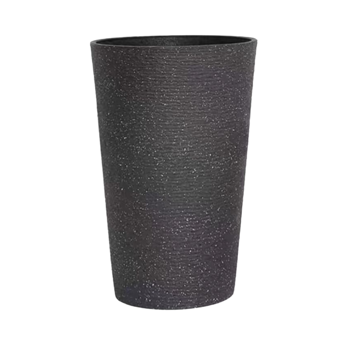 Ellipse Tall Imitation Cement Pot (Black)