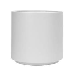 Imitation Round Plant Pot (White)