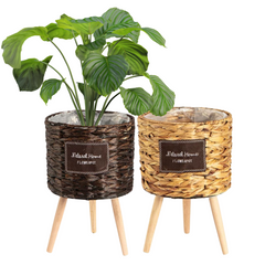 Rattan Reed Basket With Stand