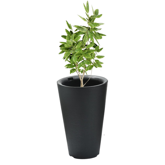 Resin Cone Plant Pot (Black)