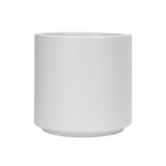 Imitation Round Plant Pot (White)