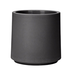 Imitation Round Plant Pot (Dark Grey)