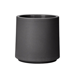 Imitation Round Plant Pot (Dark Grey)