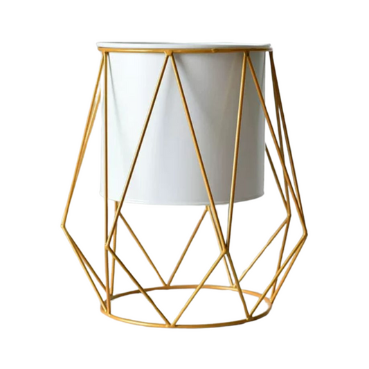 Gold Frame Planter Stand (Diamond)