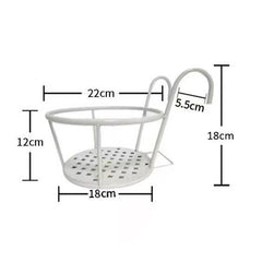 Round Coated Metal Hanging Basket