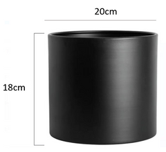 28cm Metal Pot (Black/White/Gold)