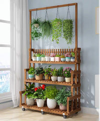 3 Tier Wooden plant rack 185cm Tall