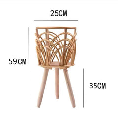 Nordic Bamboo Basket With Stand