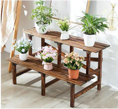 2-Tier Wooden Plant Rack