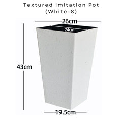 Imitation Tall Plant White Pot