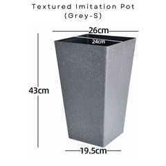 Imitation Tall Plant Pot (Grey)