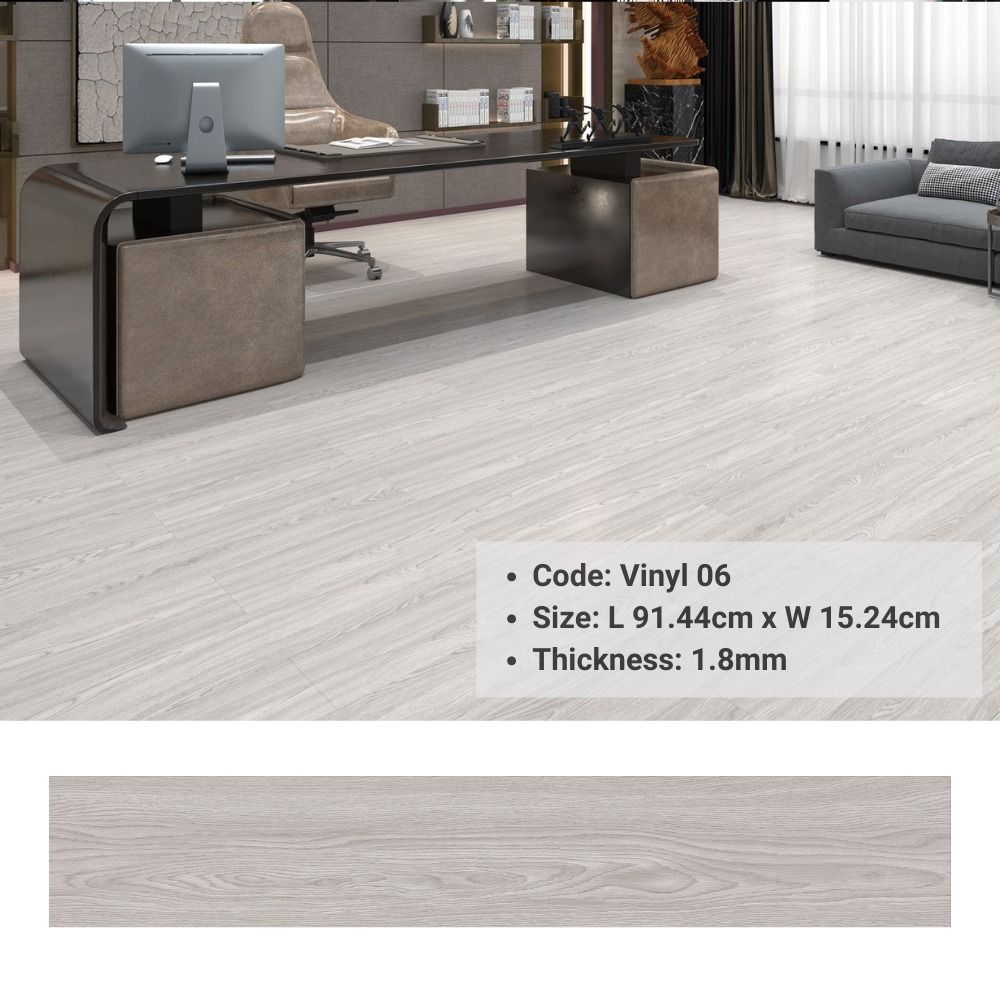 PVC Vinyl06 Flooring Dark Grey