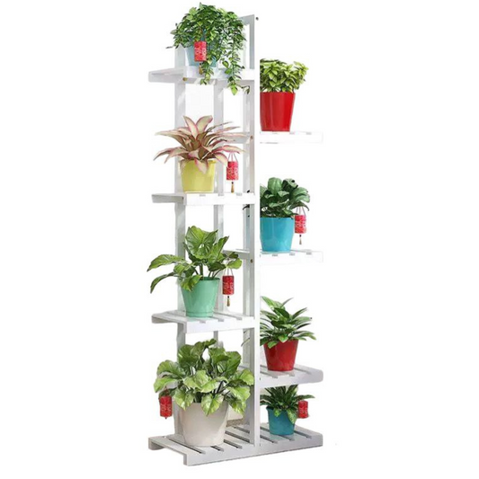 White Wooden Plant Rack 140cm tall